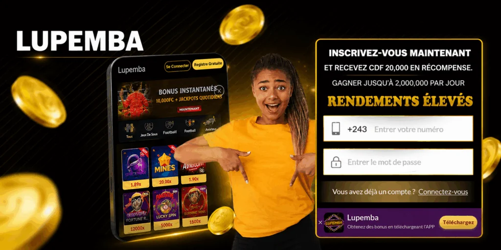 Inscription au casino Lupemba